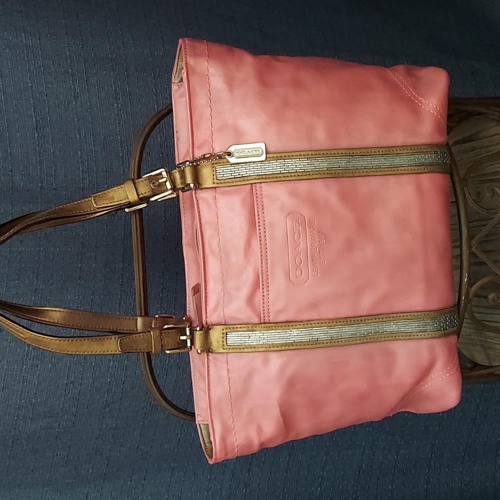 Coach beaded tote